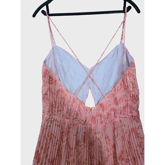 AMUR Peach Floral Maxi Dress - Picture 8 of 13